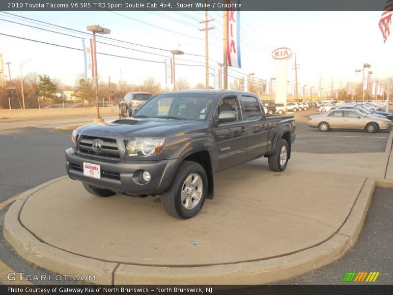 Super White / Graphite 2010 Toyota Tacoma V6 SR5 TRD Sport Double Cab 4x4
