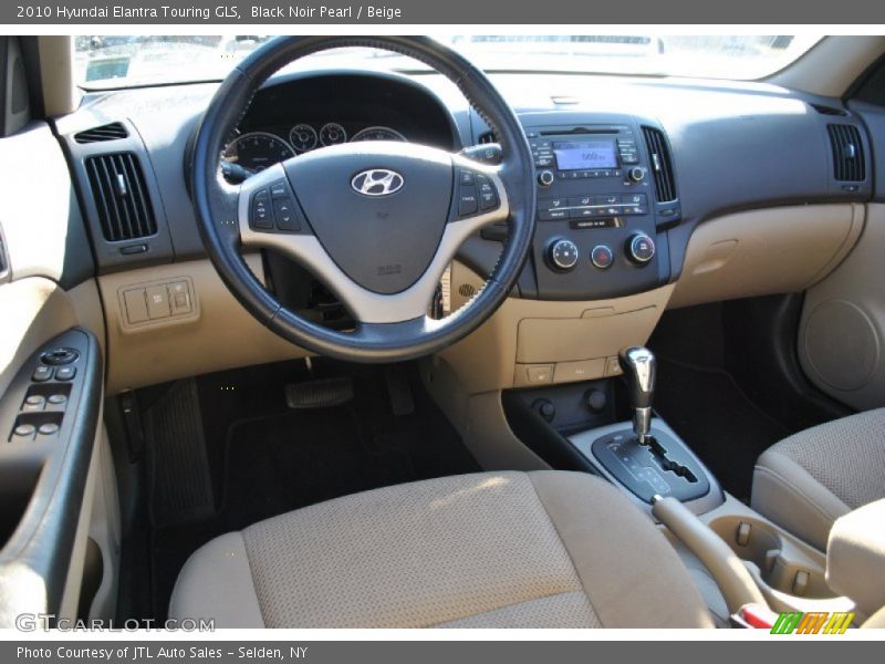 Black Noir Pearl / Beige 2010 Hyundai Elantra Touring GLS