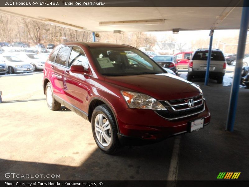 Tango Red Pearl / Gray 2011 Honda CR-V EX-L 4WD