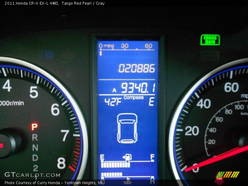 Tango Red Pearl / Gray 2011 Honda CR-V EX-L 4WD