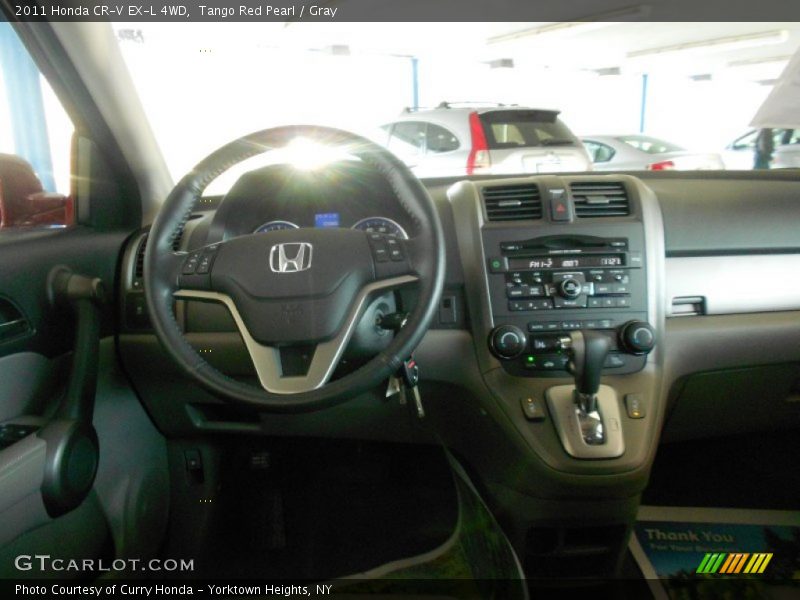 Tango Red Pearl / Gray 2011 Honda CR-V EX-L 4WD