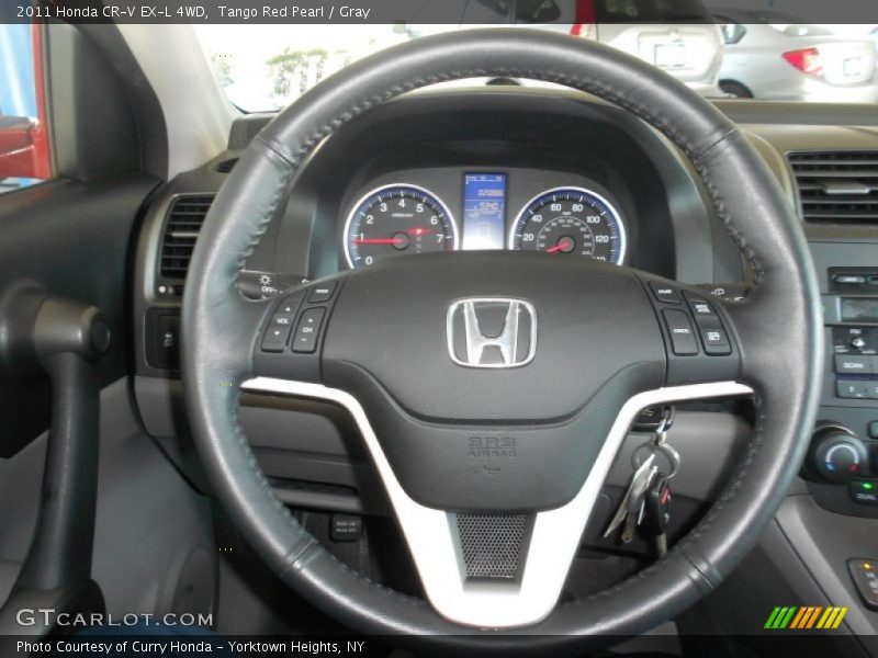 Tango Red Pearl / Gray 2011 Honda CR-V EX-L 4WD