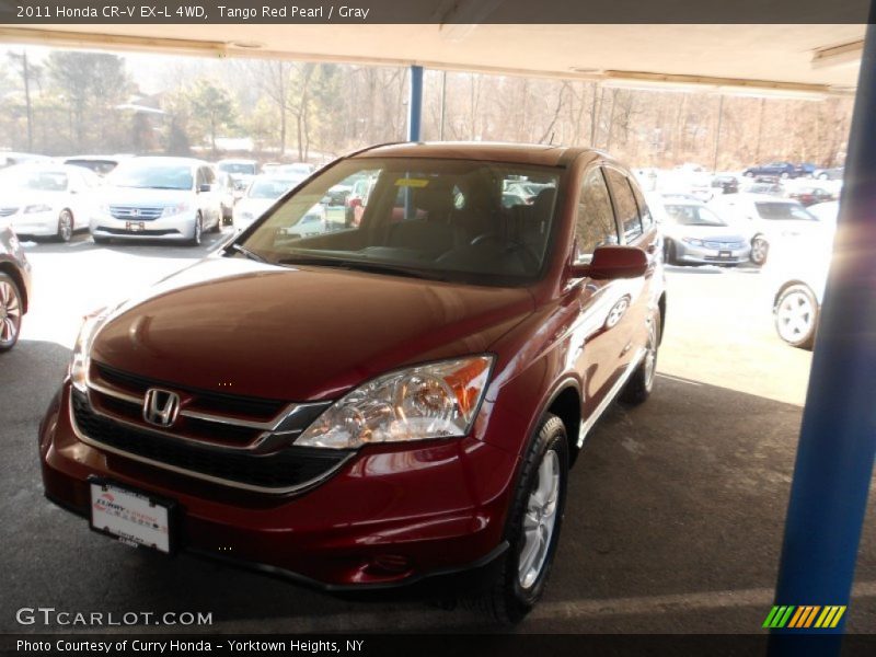 Tango Red Pearl / Gray 2011 Honda CR-V EX-L 4WD