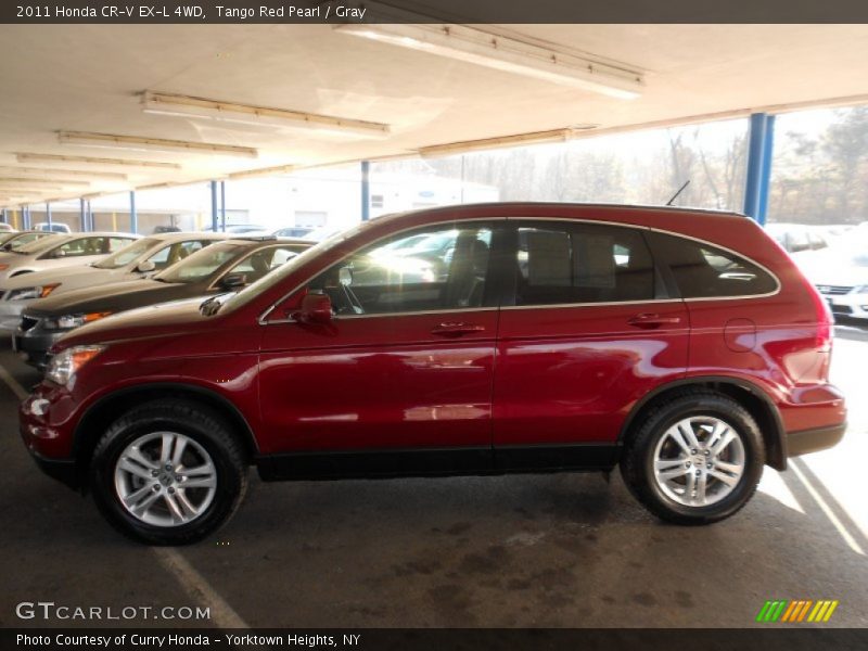 Tango Red Pearl / Gray 2011 Honda CR-V EX-L 4WD