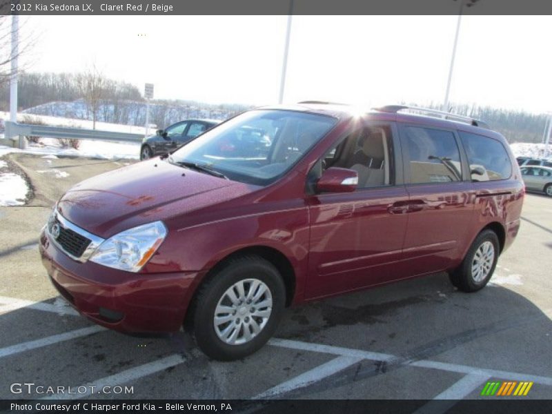 Claret Red / Beige 2012 Kia Sedona LX