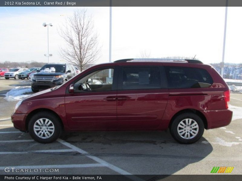 Claret Red / Beige 2012 Kia Sedona LX