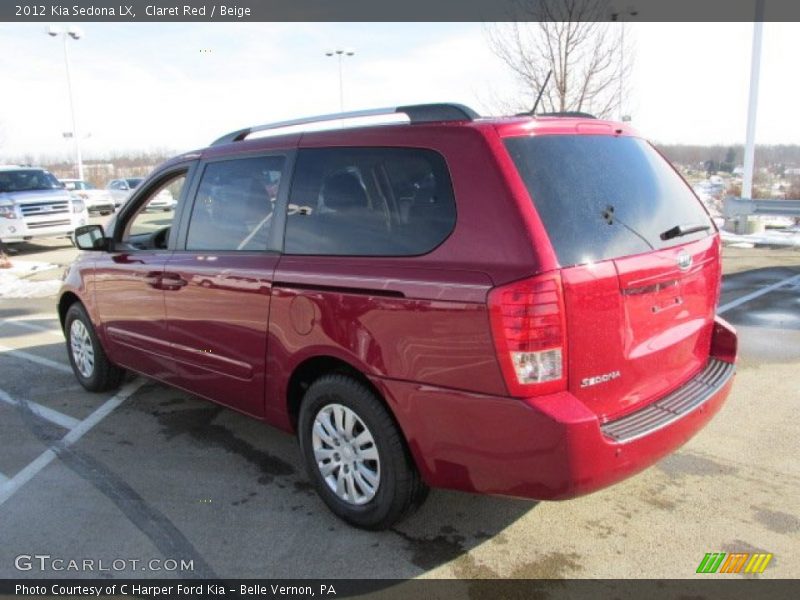 Claret Red / Beige 2012 Kia Sedona LX