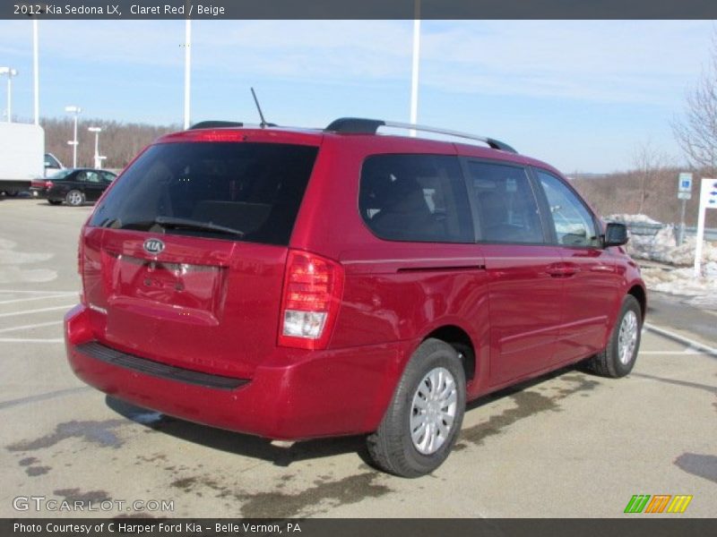 Claret Red / Beige 2012 Kia Sedona LX