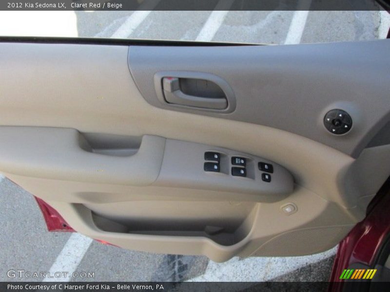 Claret Red / Beige 2012 Kia Sedona LX