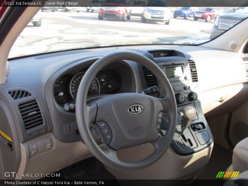 Claret Red / Beige 2012 Kia Sedona LX