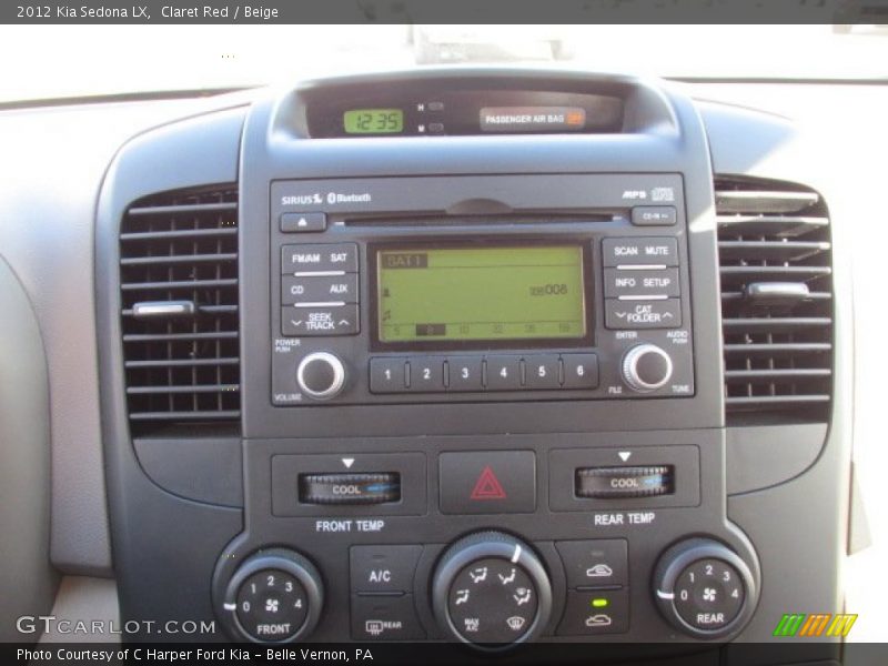 Claret Red / Beige 2012 Kia Sedona LX