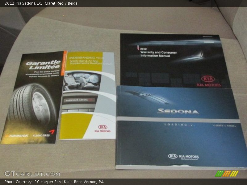 Claret Red / Beige 2012 Kia Sedona LX