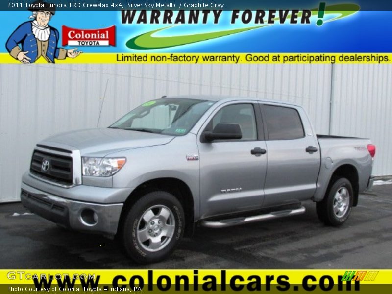 Silver Sky Metallic / Graphite Gray 2011 Toyota Tundra TRD CrewMax 4x4