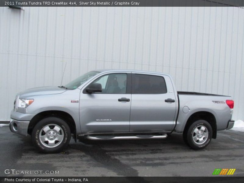 Silver Sky Metallic / Graphite Gray 2011 Toyota Tundra TRD CrewMax 4x4