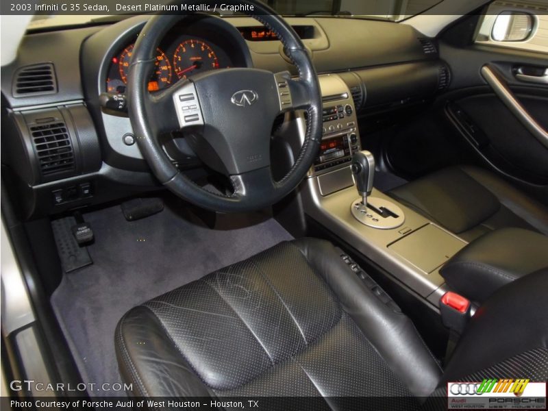 Desert Platinum Metallic / Graphite 2003 Infiniti G 35 Sedan