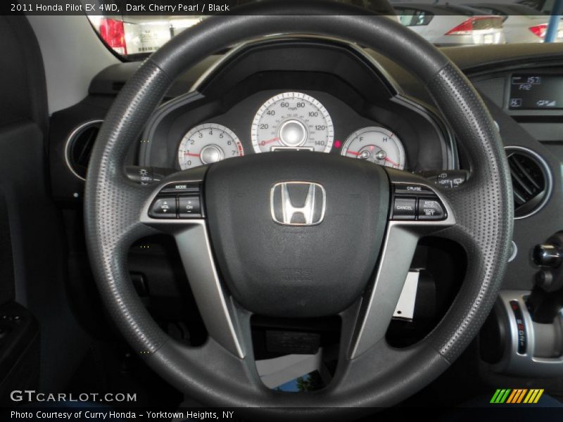 Dark Cherry Pearl / Black 2011 Honda Pilot EX 4WD