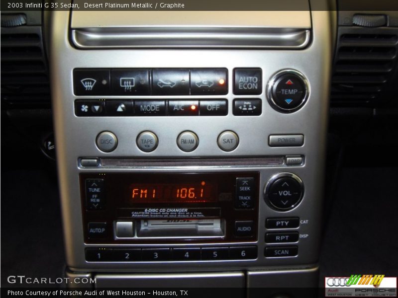 Desert Platinum Metallic / Graphite 2003 Infiniti G 35 Sedan