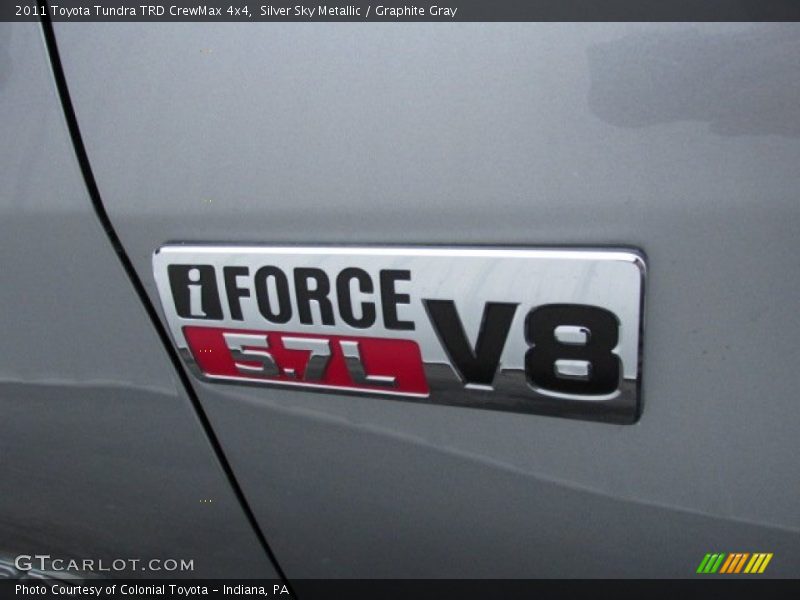 Silver Sky Metallic / Graphite Gray 2011 Toyota Tundra TRD CrewMax 4x4