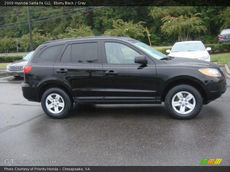 Ebony Black / Gray 2009 Hyundai Santa Fe GLS