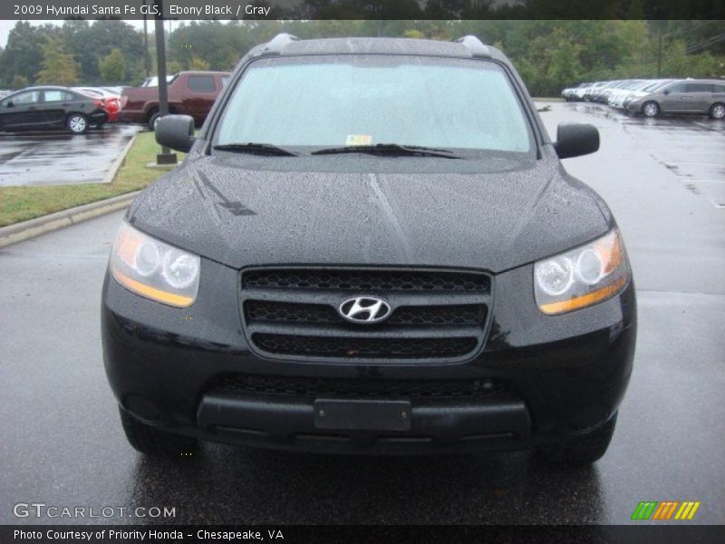 Ebony Black / Gray 2009 Hyundai Santa Fe GLS