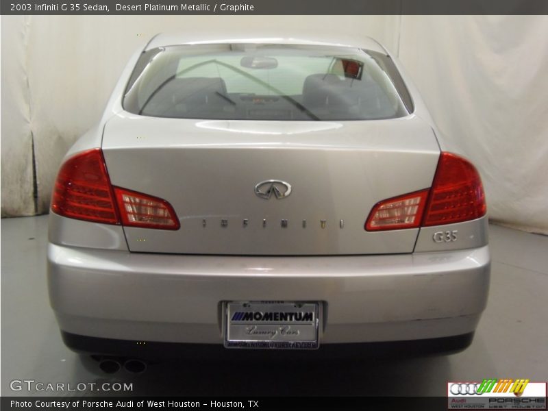 Desert Platinum Metallic / Graphite 2003 Infiniti G 35 Sedan
