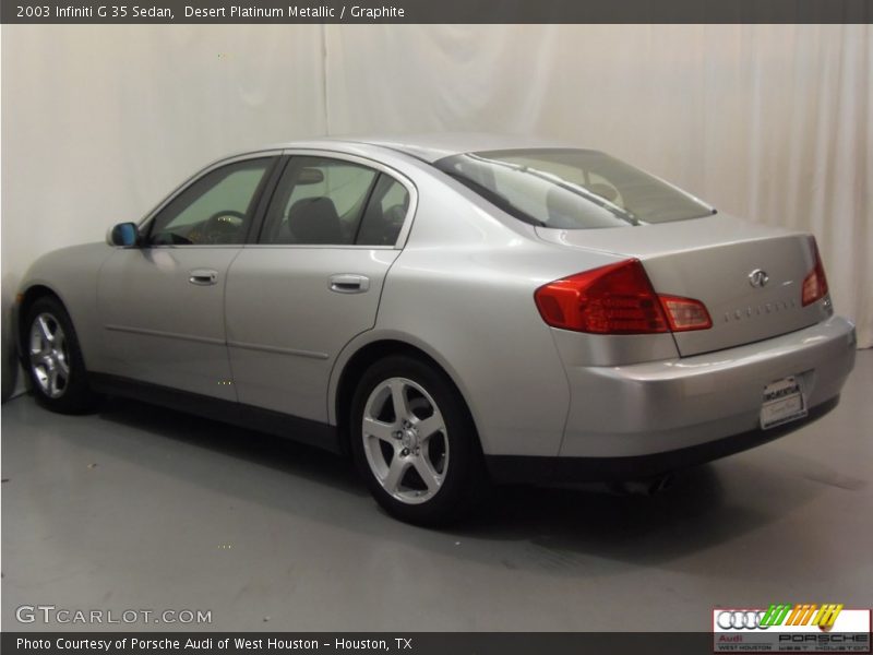 Desert Platinum Metallic / Graphite 2003 Infiniti G 35 Sedan