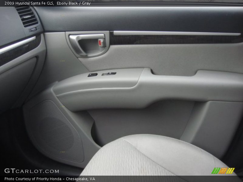 Ebony Black / Gray 2009 Hyundai Santa Fe GLS