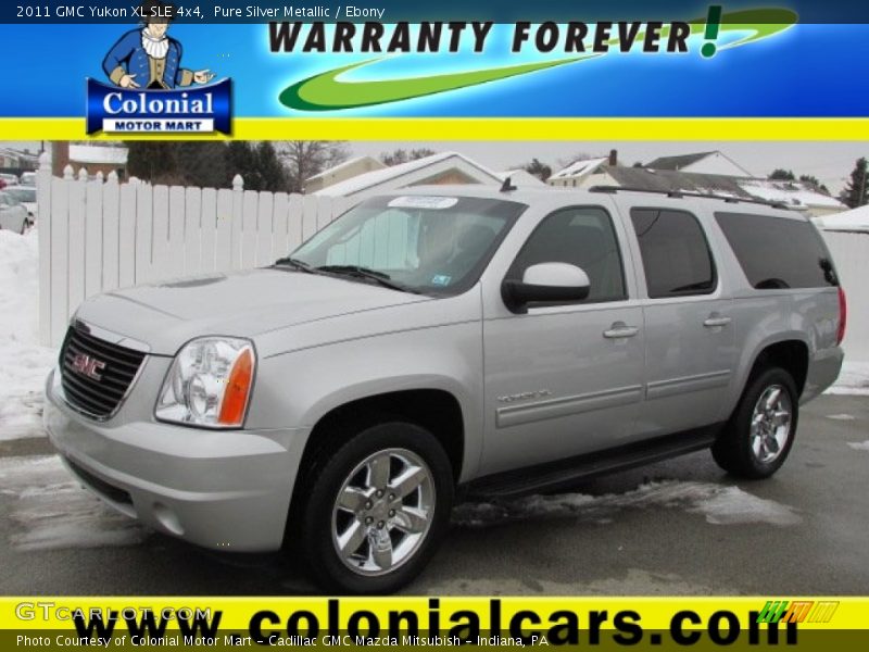 Pure Silver Metallic / Ebony 2011 GMC Yukon XL SLE 4x4