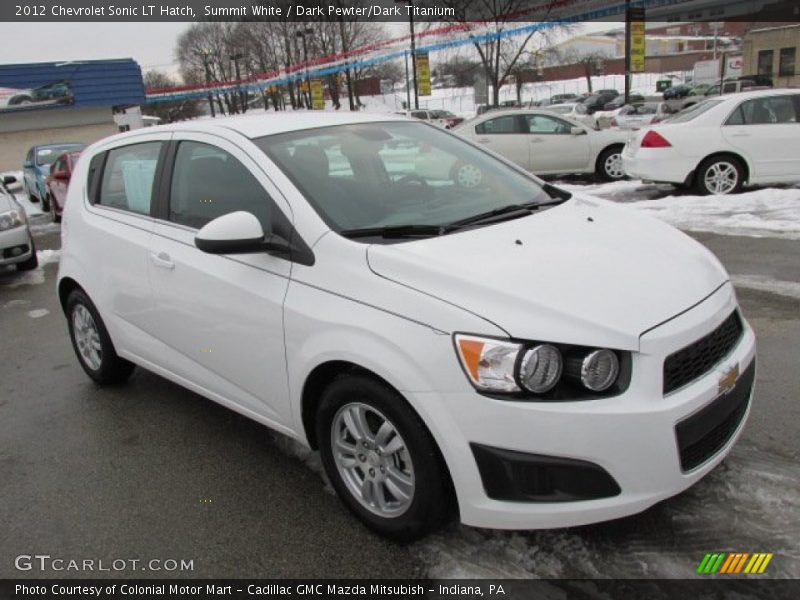 Summit White / Dark Pewter/Dark Titanium 2012 Chevrolet Sonic LT Hatch
