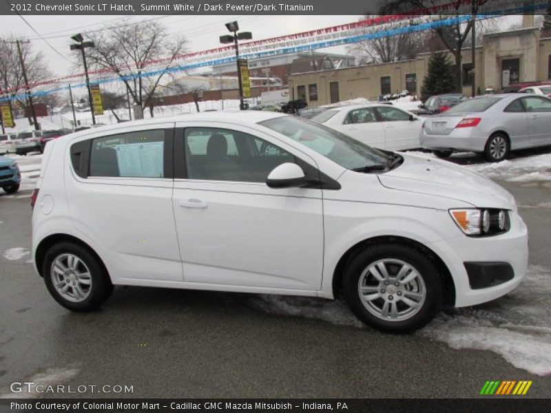 Summit White / Dark Pewter/Dark Titanium 2012 Chevrolet Sonic LT Hatch