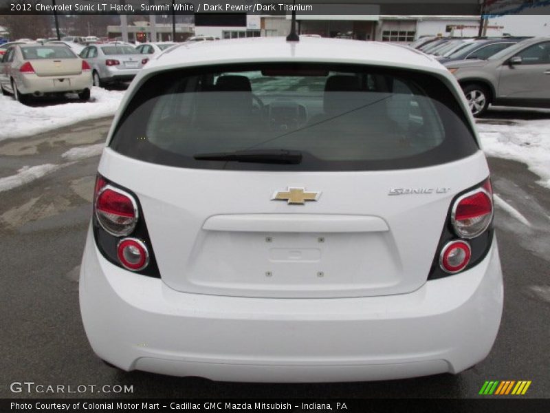 Summit White / Dark Pewter/Dark Titanium 2012 Chevrolet Sonic LT Hatch