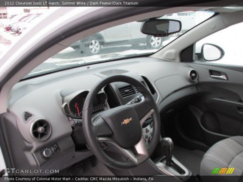 Summit White / Dark Pewter/Dark Titanium 2012 Chevrolet Sonic LT Hatch