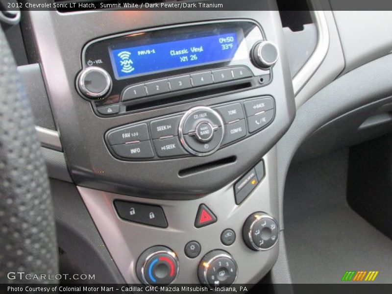 Summit White / Dark Pewter/Dark Titanium 2012 Chevrolet Sonic LT Hatch