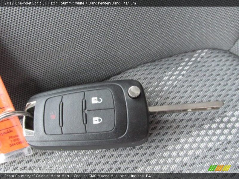 Summit White / Dark Pewter/Dark Titanium 2012 Chevrolet Sonic LT Hatch
