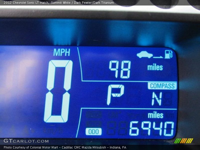 Summit White / Dark Pewter/Dark Titanium 2012 Chevrolet Sonic LT Hatch