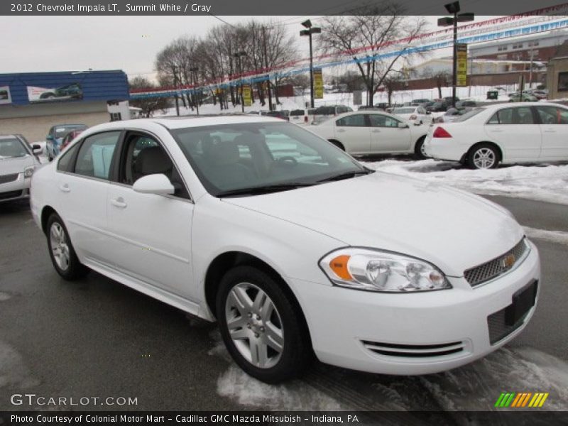 Summit White / Gray 2012 Chevrolet Impala LT