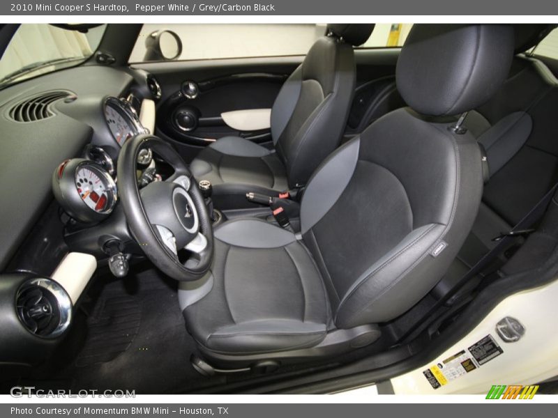 Pepper White / Grey/Carbon Black 2010 Mini Cooper S Hardtop