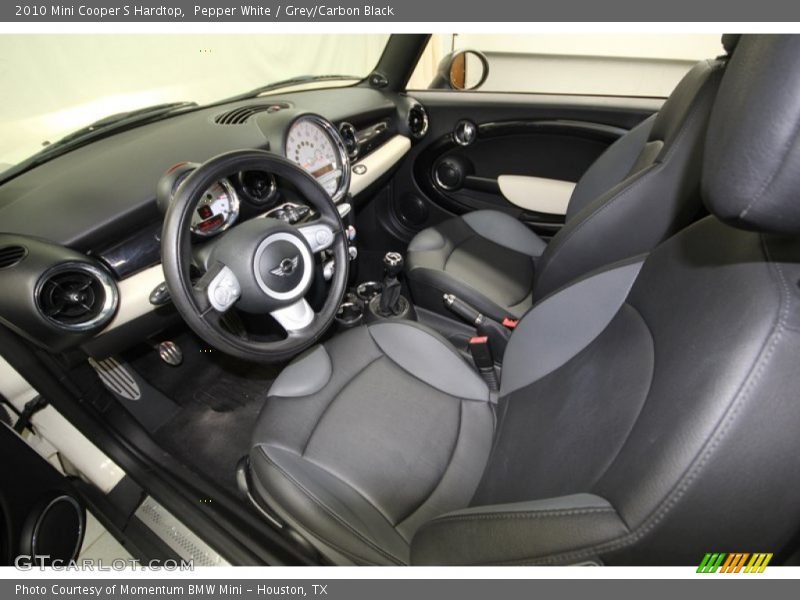 Pepper White / Grey/Carbon Black 2010 Mini Cooper S Hardtop