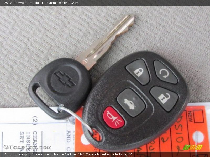 Summit White / Gray 2012 Chevrolet Impala LT