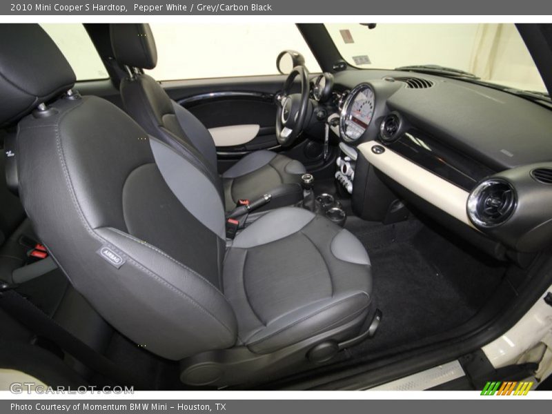 Pepper White / Grey/Carbon Black 2010 Mini Cooper S Hardtop