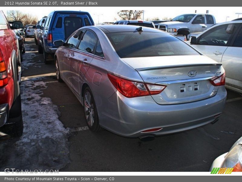 Radiant Silver / Black 2012 Hyundai Sonata SE 2.0T