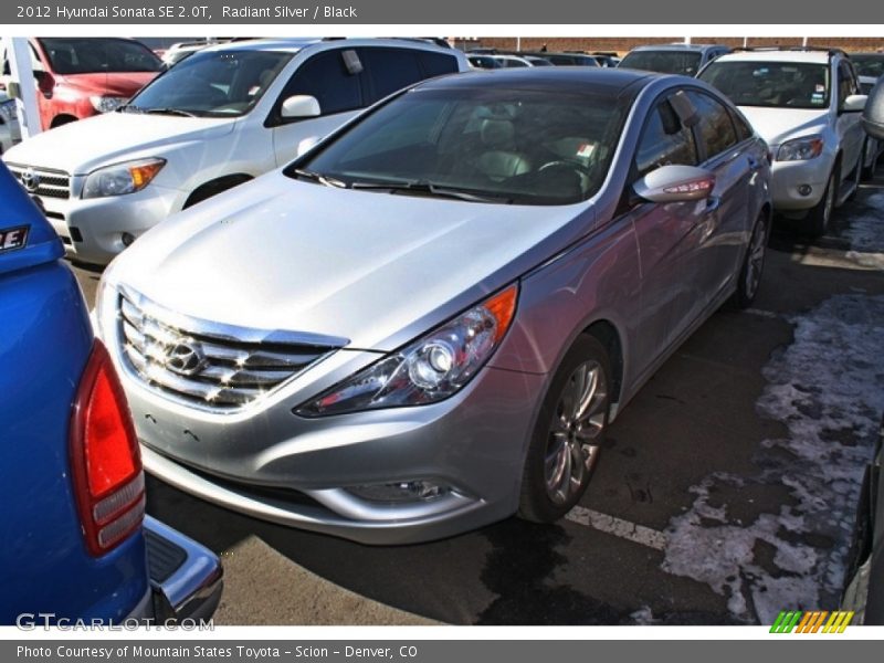Radiant Silver / Black 2012 Hyundai Sonata SE 2.0T