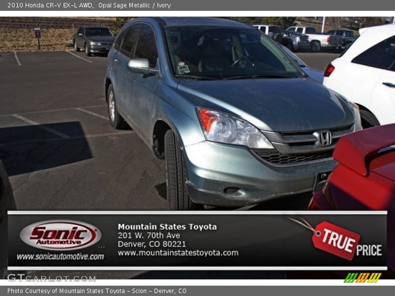 Opal Sage Metallic / Ivory 2010 Honda CR-V EX-L AWD