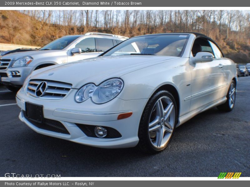 Diamond White / Tobacco Brown 2009 Mercedes-Benz CLK 350 Cabriolet