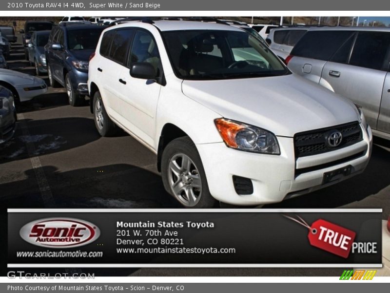 Super White / Sand Beige 2010 Toyota RAV4 I4 4WD