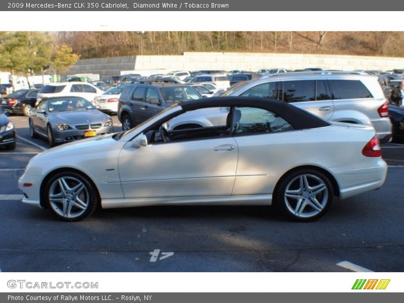 Diamond White / Tobacco Brown 2009 Mercedes-Benz CLK 350 Cabriolet