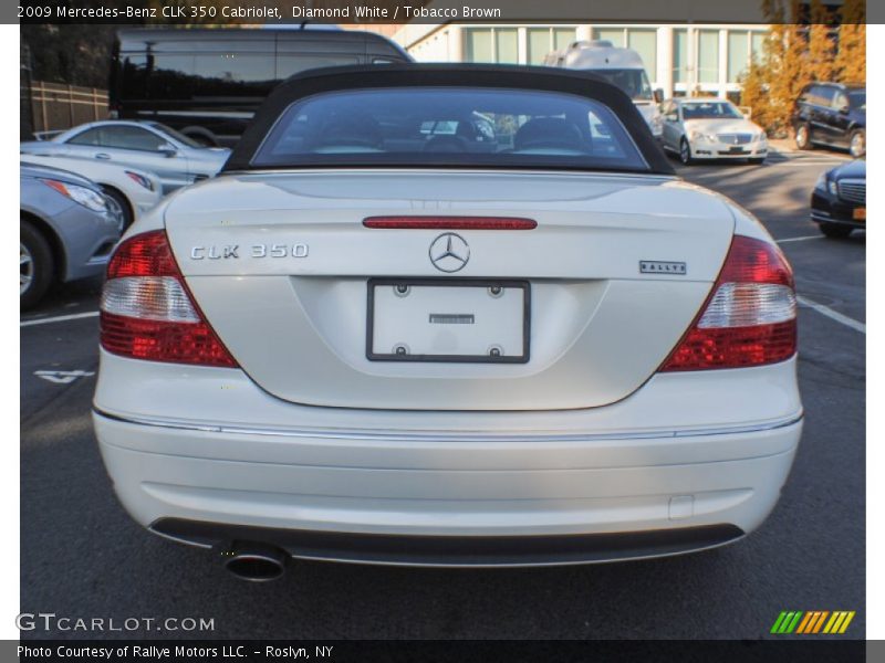 Diamond White / Tobacco Brown 2009 Mercedes-Benz CLK 350 Cabriolet