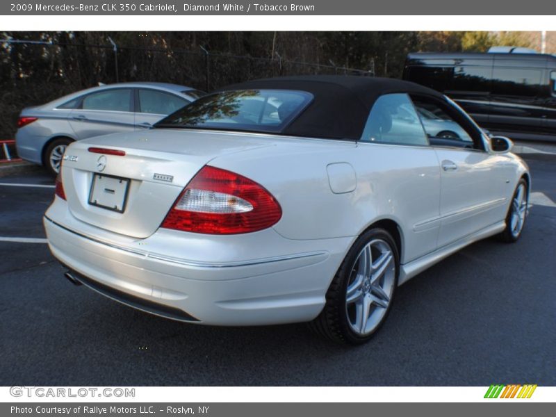 Diamond White / Tobacco Brown 2009 Mercedes-Benz CLK 350 Cabriolet