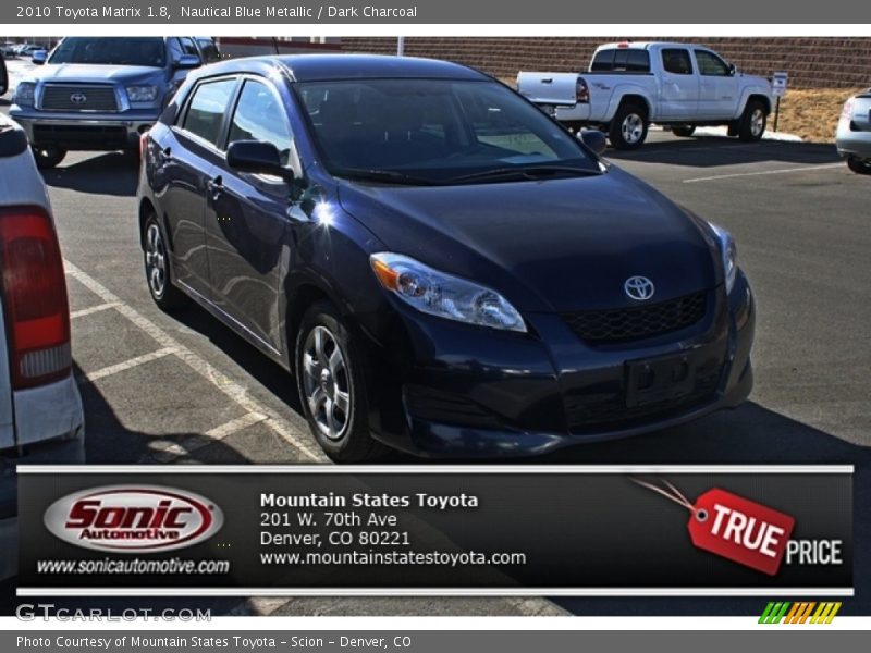 Nautical Blue Metallic / Dark Charcoal 2010 Toyota Matrix 1.8