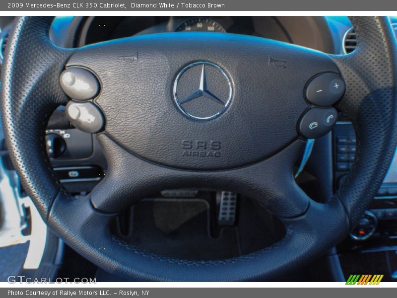Diamond White / Tobacco Brown 2009 Mercedes-Benz CLK 350 Cabriolet